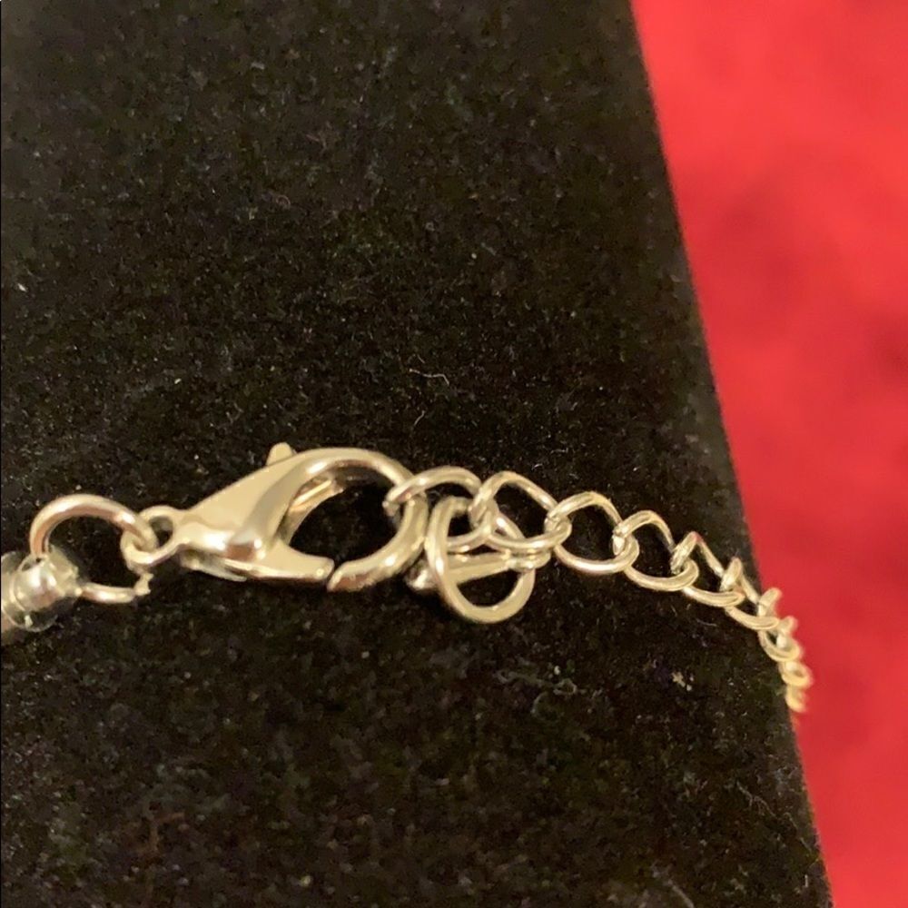 Silver purple beaded bracelet - Picture 2 of 9